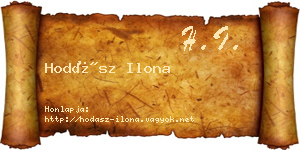 Hodász Ilona névjegykártya